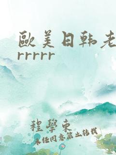 欧美日韩老熟女rrrrr