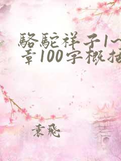 骆驼祥子1~3章100字概括 骆驼祥子1~3章100字概括