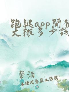 跑腿app开发大概多少钱