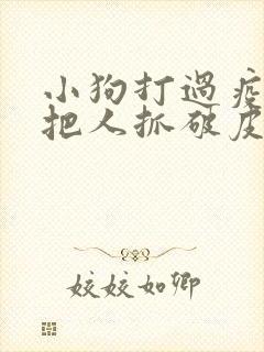 小狗打过疫苗了把人抓破皮了