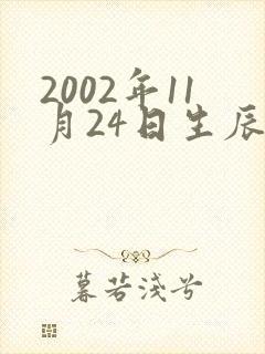 2002年11月24日生辰八字算命