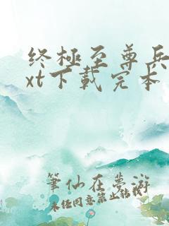 终极至尊兵王txt下载完本