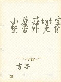 小蘑菇txt完整番外免费阅读
