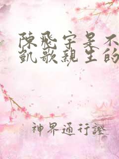 陈飞宇是不是陈凯歌亲生的