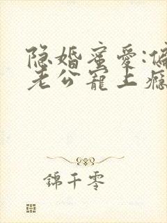 隐婚蜜爱:偏执老公宠上瘾下载txt