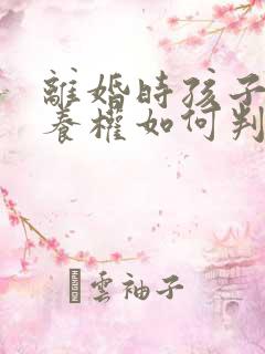 离婚时孩子的抚养权如何判定
