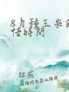 8月种玉米的最佳时间