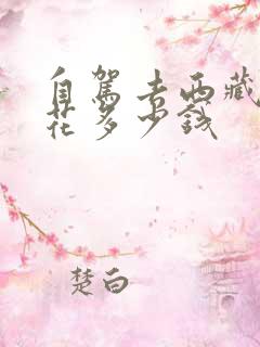 自驾去西藏需要花多少钱