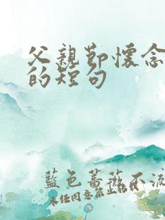 父亲节怀念父亲的短句
