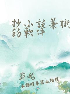 抄小说兼职赚钱的软件