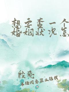 想要查一个人的婚姻状况怎么查