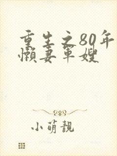 重生之80年代懒妻军嫂