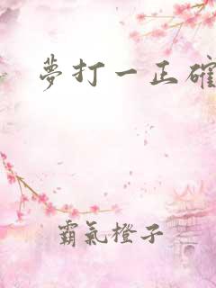 梦打一正确生肖