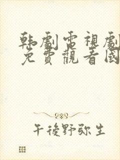 韩剧电视剧大全免费观看国语高清