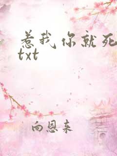 惹我你就死定了txt
