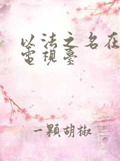 以法之名在哪个电视台 以法之名在哪个电视台
