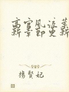 高官风流叶秋最新章节更新