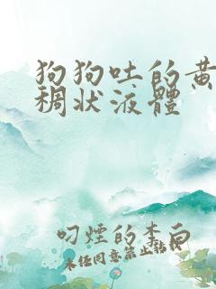 狗狗吐的黄色粘稠状液体