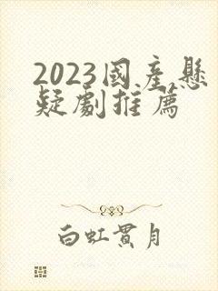2023国产悬疑剧推荐