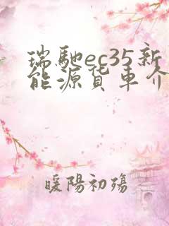 瑞驰ec35新能源货车介绍