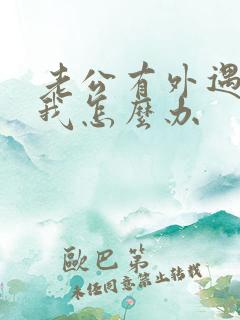 老公有外遇不理我怎么办