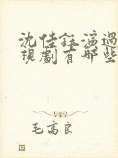 沈佳钰演过的电视剧有哪些