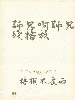师兄啊师兄 在线播放