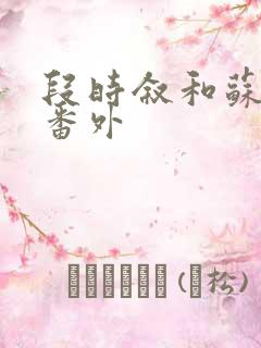 段时叙和苏阮的番外