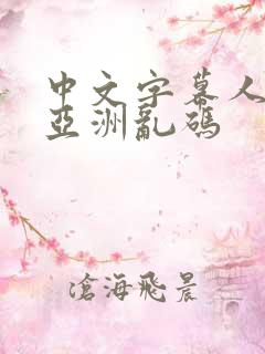 中文字幕人成人亚洲乱码