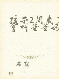孩子2周岁了只会叫爸爸妈妈