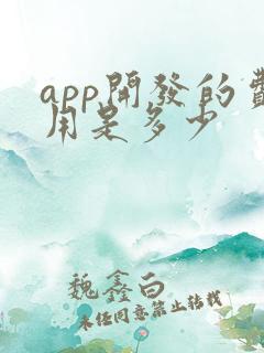 app开发的费用是多少