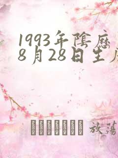 1993年阴历8月28日生辰八字