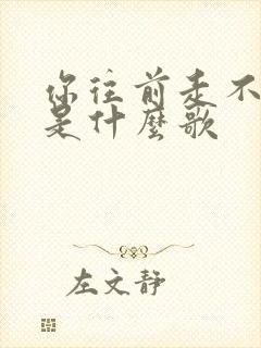 你往前走不回头是什么歌