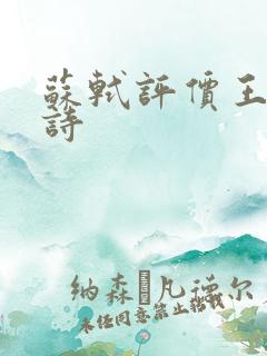 苏轼评价王维的诗
