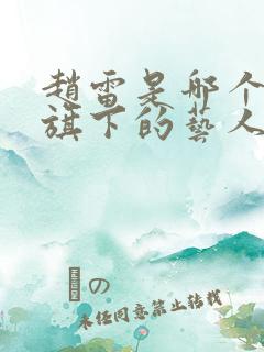 赵雷是哪个公司旗下的艺人