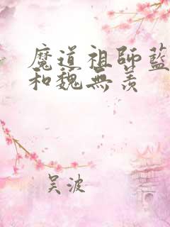 魔道祖师蓝忘机和魏无羡