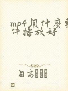 mp4用什么软件播放好