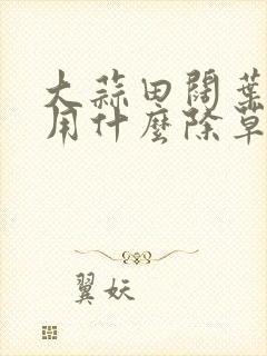 大蒜田阔叶杂草用什么除草剂