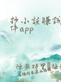 抄小说赚钱的软件app