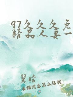 97久久久免费精品人妻一区