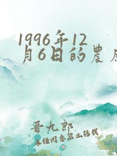 1996年12月6日的农历八字