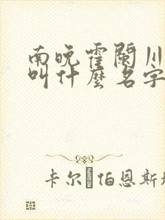南晚霍阑川小说叫什么名字
