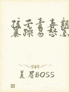 孩子青春期脾气暴躁易怒怎么办