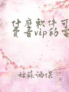 什么软件可以免费看vip的电视剧