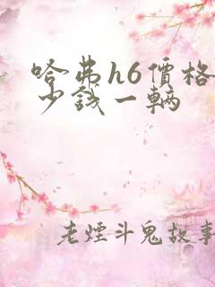 哈弗h6价格多少钱一辆