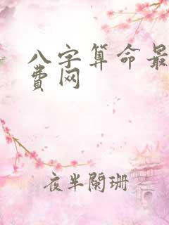 八字算命最准免费网