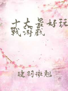十大最好玩的枪战游戏