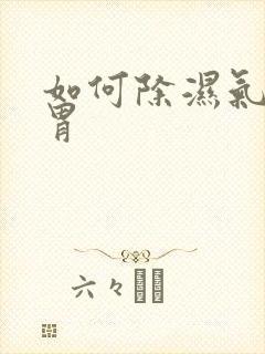 如何除湿气健脾胃