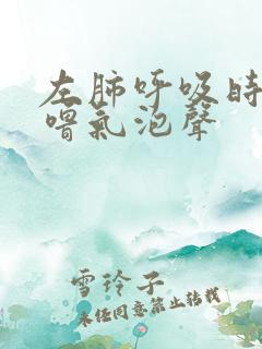 左肺呼吸时有呼噜气泡声