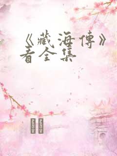 《藏海传》免费看全集